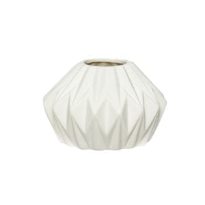 Vase géométrique - Blanc