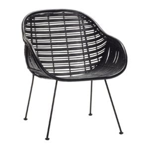 Fauteuil en rotin - Noir