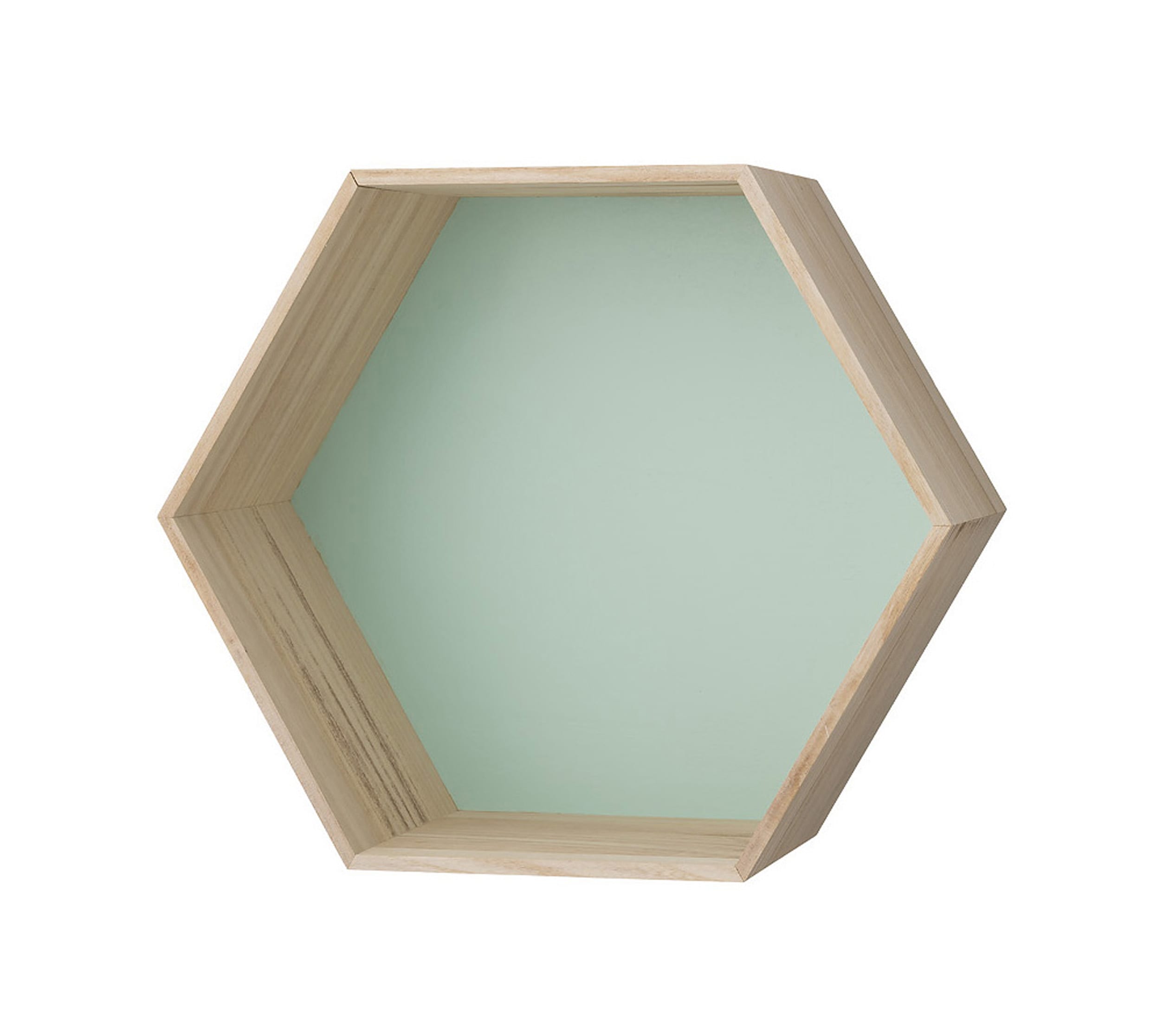 Étagère murale hexagonale - Vert ⸱ Bloomingville | Songes