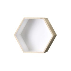 Étagère hexagonale blanc - M