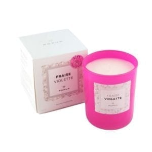 Bougie fraise violette