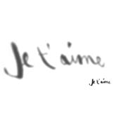 Sticker mural ombre - Je t'aime