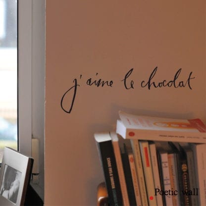 Sticker mural - J'aime le chocolat