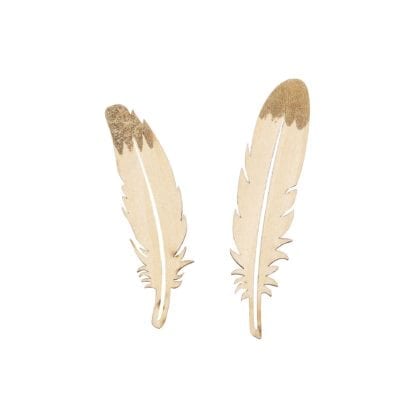 Plumes en bois (2pcs)