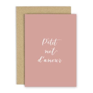 Carte de voeux – Mot d'amour