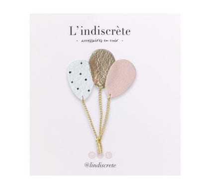 Broche ballon - Pois/Doré