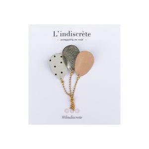 Broche ballon - Pois/Doré