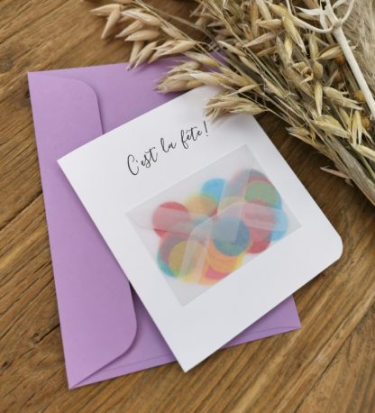 Carte de voeux - Confettis