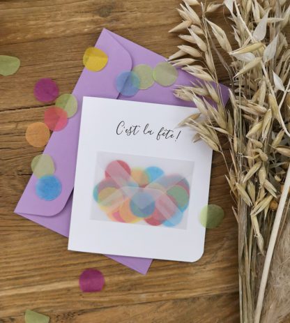 Carte de voeux - Confettis