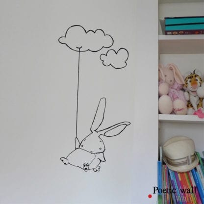 Sticker mural – Lapin nuage