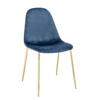 Chaise - Velours bleu