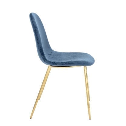 Chaise - Velours bleu