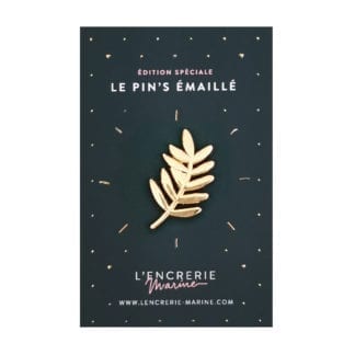 Pin’s émaillé – Feuille dorée