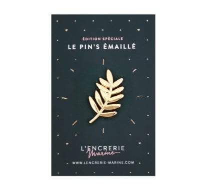 Pin’s émaillé – Feuille dorée