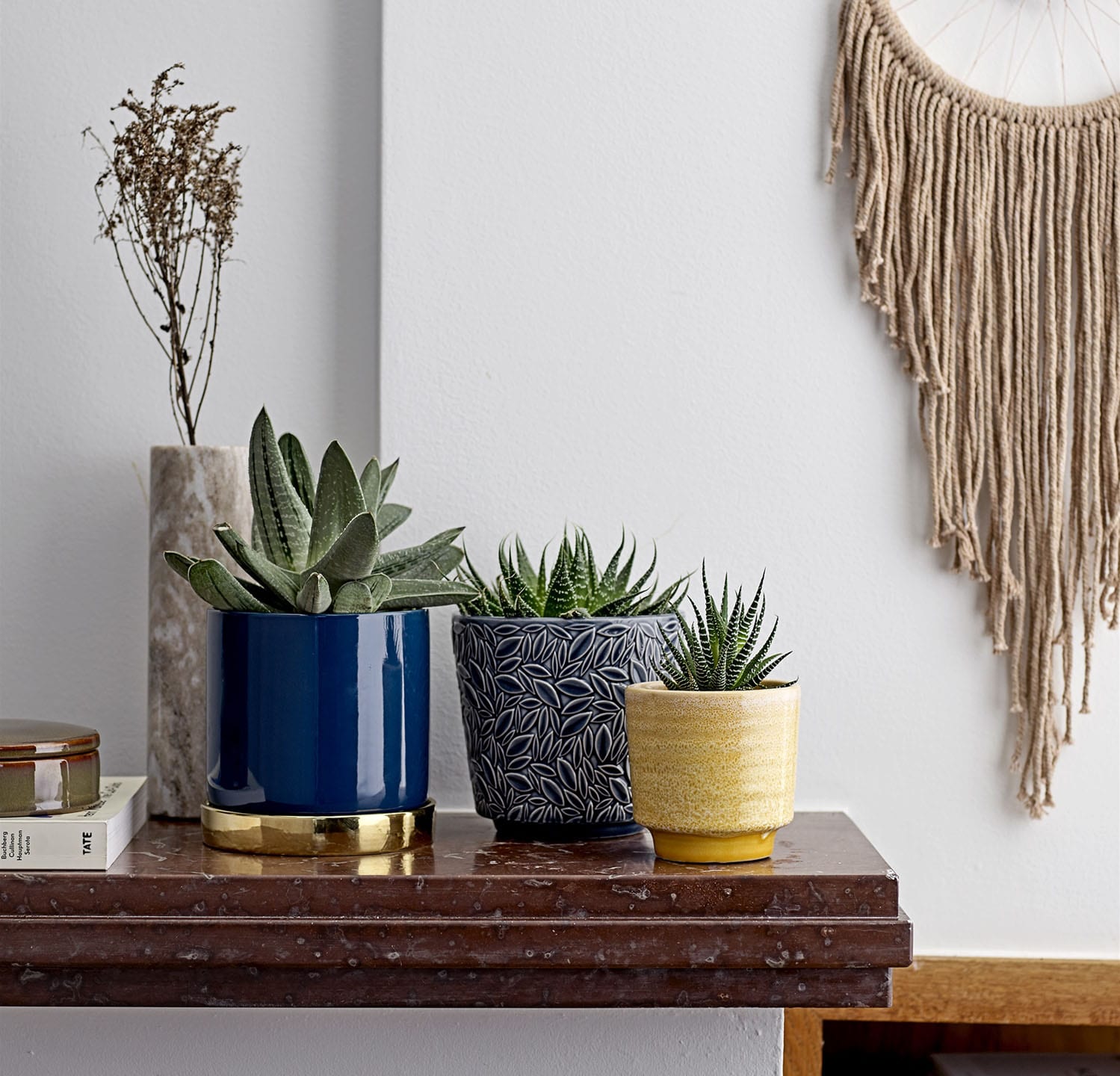 Cache-pot - Bleu/Doré • Vases & Pots | Songes