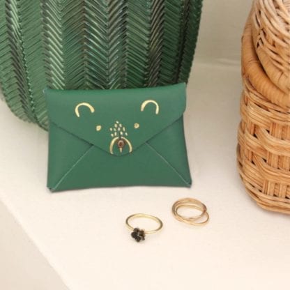 Porte-monnaie - Ourson vert