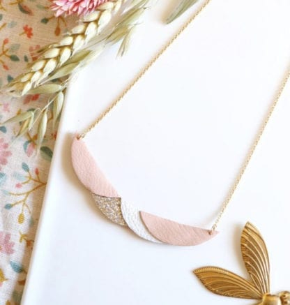 Collier Elbe – Nude & Pailettes