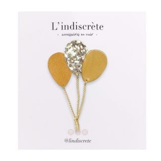 Broche ballon – Moutarde & Paillettes