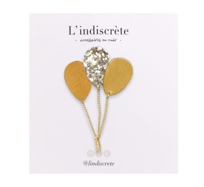 Broche ballon – Moutarde & Paillettes