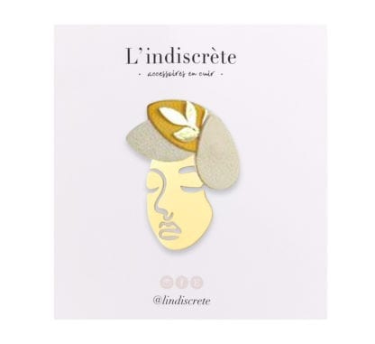 Broche rêveuse – Moutarde