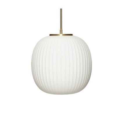 Suspension en verre - Blanc strie