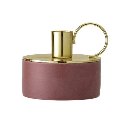 Bougeoir - Rose & Doré