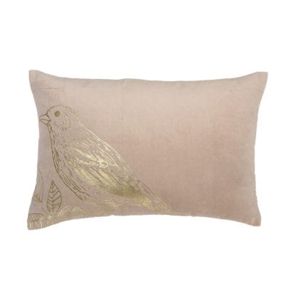 Coussin - Oiseau rose