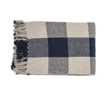 Plaid en coton - Noir & Beige