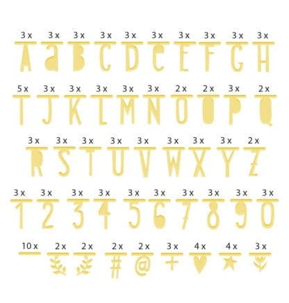 Guirlande lettres personnalisable - Doré