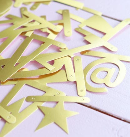 Guirlande lettres personnalisable - Doré