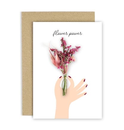 Carte de voeux - Fleurs séchées