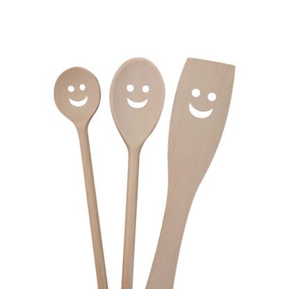 Spatules en bois - Happy (3pcs)