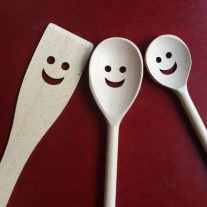 Spatules en bois - Happy (3pcs)