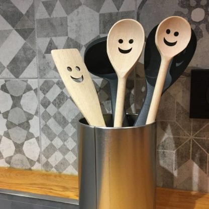 Spatules en bois - Happy (3pcs)