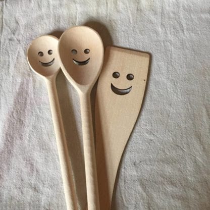 Spatules en bois - Happy (3pcs)