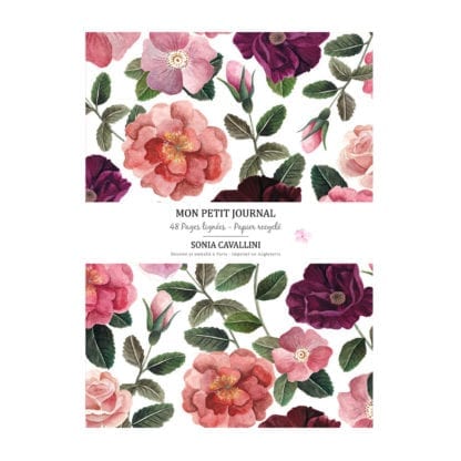 Carnet – Fleurs roses