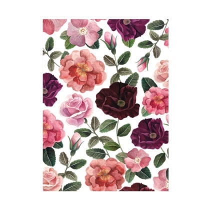 Carnet – Fleurs roses