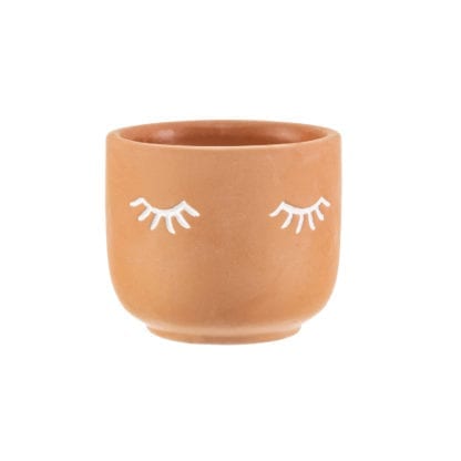 Cache-pot mini - Yeux terracotta