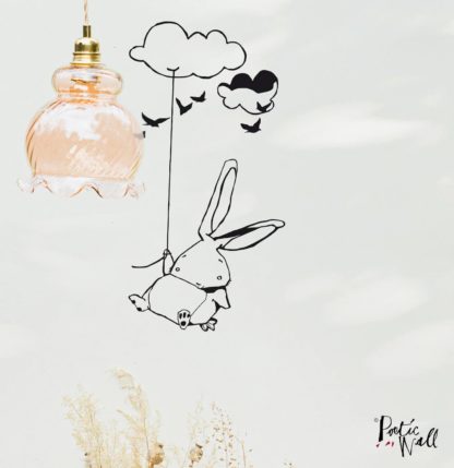 Sticker mural – Lapin nuage