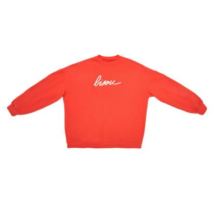 Sweat Bisou Rouge oversized (adulte)