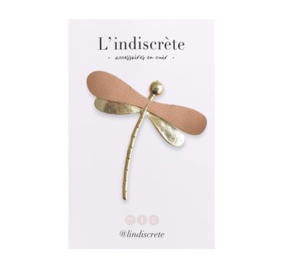 Broche libellule mini – Rose