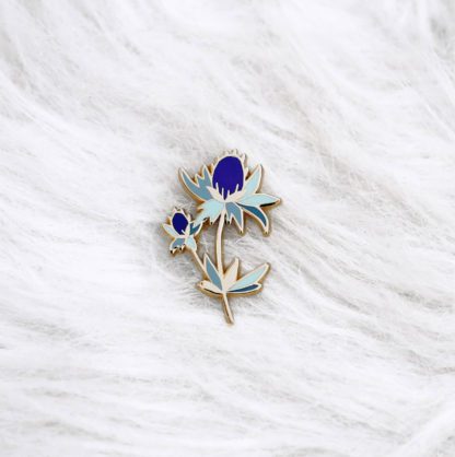 Pin’s émaillé – Chardons bleus