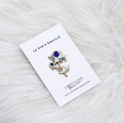 Pin’s émaillé – Chardons bleus