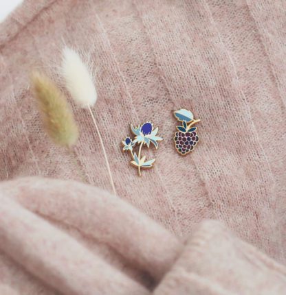 Pin’s émaillé – Chardons bleus