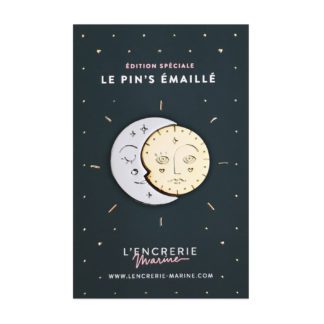 Pin’s émaillé – Lune & Soleil (2pcs)