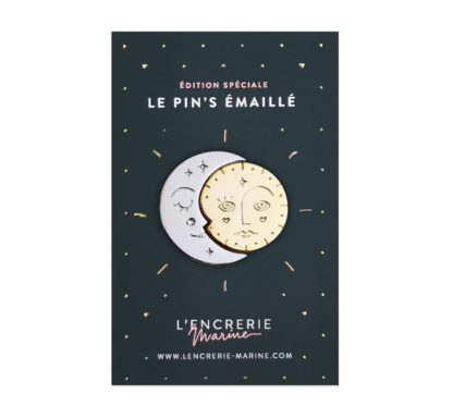 Pin’s émaillé – Lune & Soleil (2pcs)