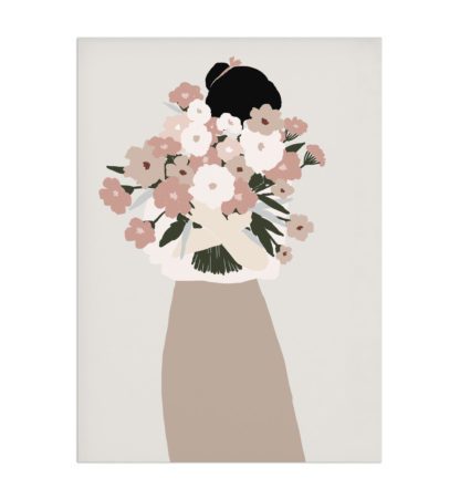 Affiche A3 – Femme & Bouquet