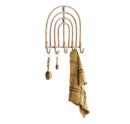 Porte-manteau en rotin - Arc-en-ciel
