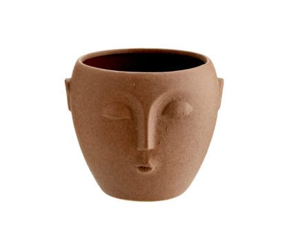 Cache-pot - Visage terracotta S