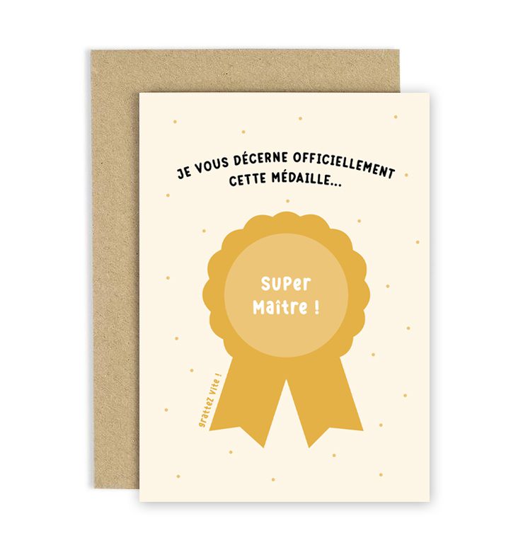 Carte à gratter – Médaille Super Maitre